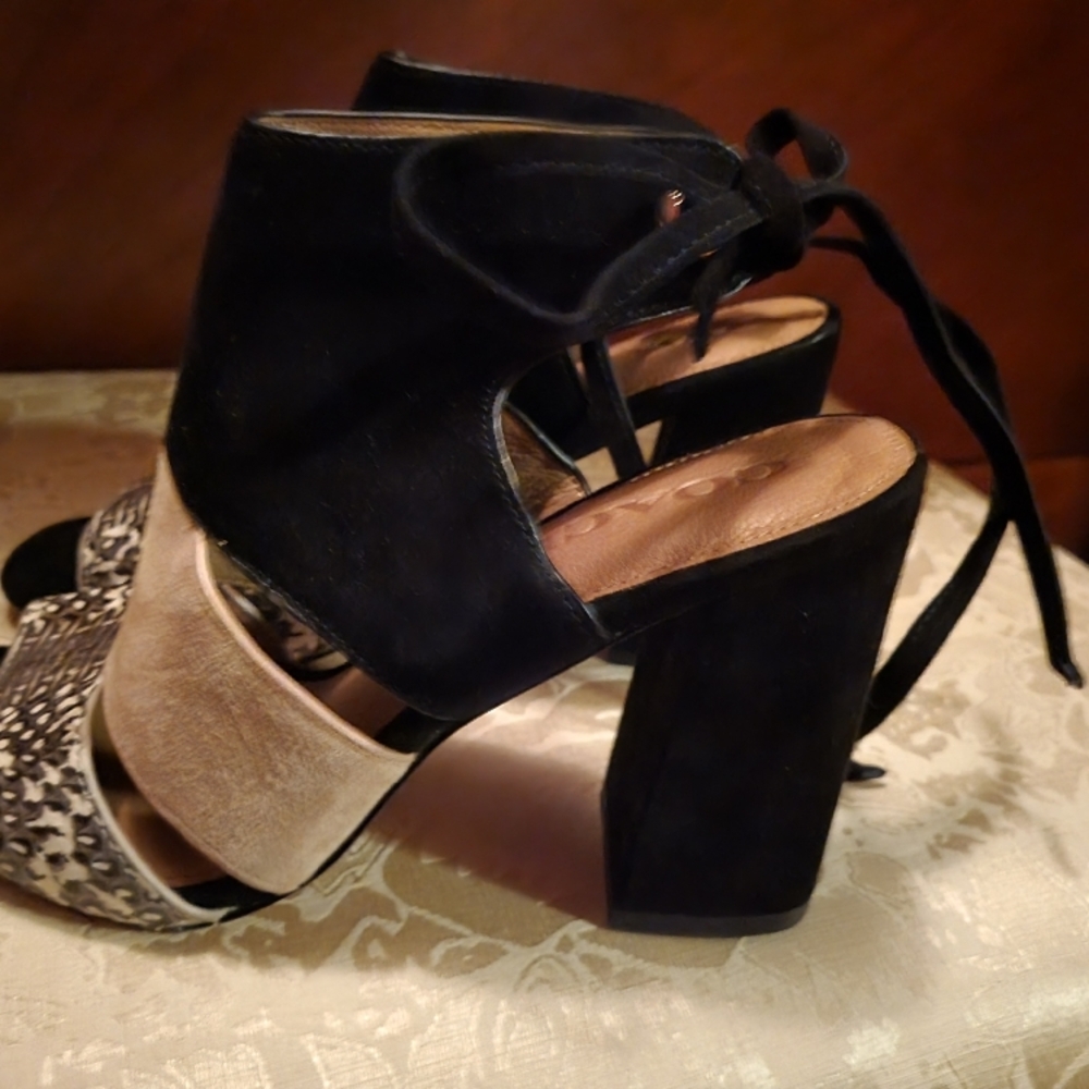 Coach Chic Black and Cream Women's Heels